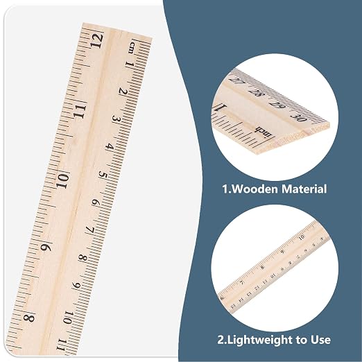 40 Pack Wooden Rulers, 12 Inch/30 cm, Double-Sided - Image 4