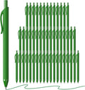 50 Pack Green Ink Pens by INKSLICK