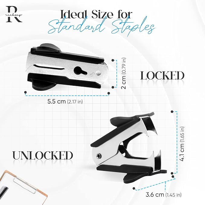 Professional Staple Remover 2 Pcs Black Staple Puller Pinch Jaw Style Staple - Image 3