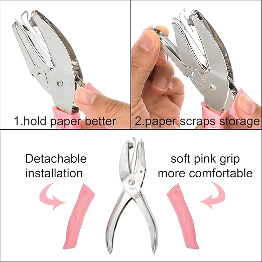 Jucoan 5 Pack Single Hole Punch Metal Handheld Small Hole Puncher - Image 3