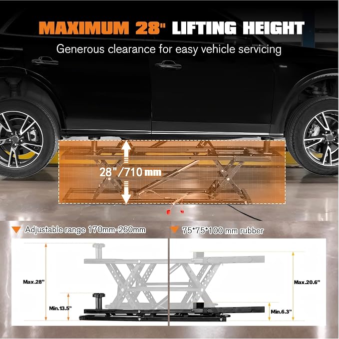 Jocisland 7000 lb Portable Car Lift, Quick Jack - Image 4