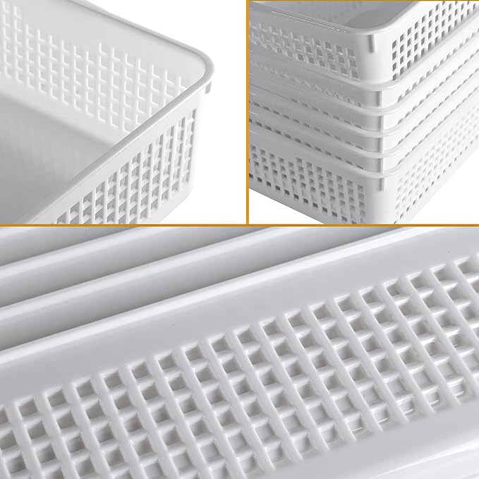 Eslite A4 Size Plastic Storage Basket, Desktop File Paper Letter Organizer Tray - Image 5