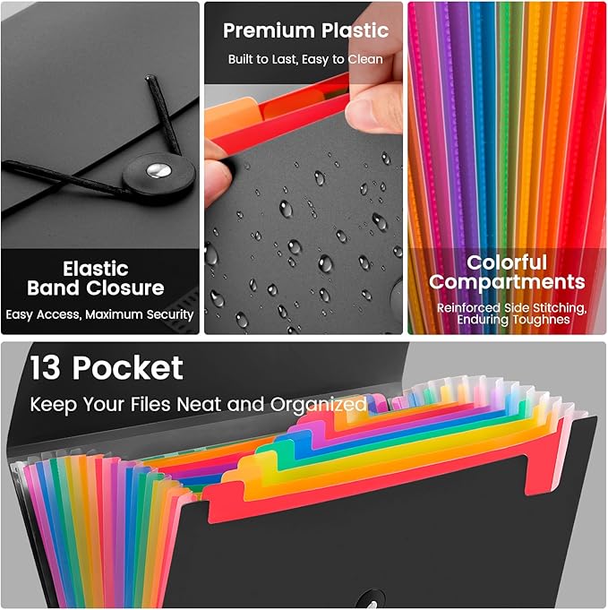 6 Pack Accordion File Organizer - Image 3