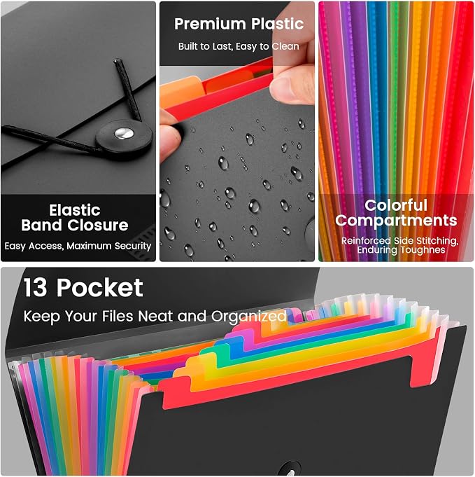 13 Pocket Accordion File Organizer - Image 3