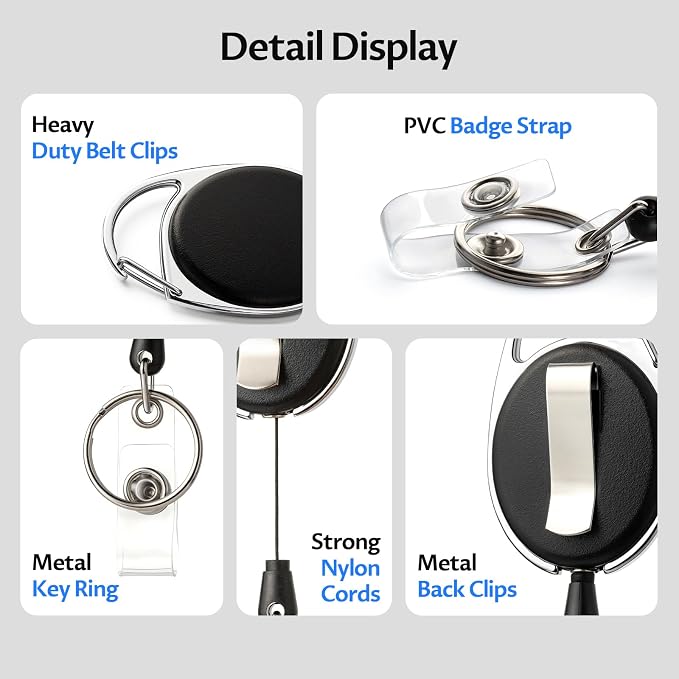 Simetufy 15 Pack Retractable Badge Holder - Image 3