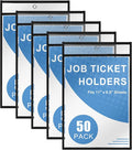 Heavy Duty Dry Erase Pockets 8.5x11, Plastic Paper Sleeves Job Ticket Holder 50 by Viehatta