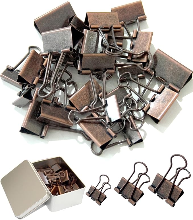 Assorted Binder Clips 0.75/1/1.25in 25-Pack by SHAOUMAN