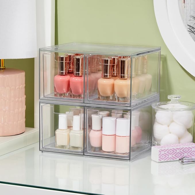 STORi Stackable Desk Organizer drawers, 4 Tall Drawers - Image 9