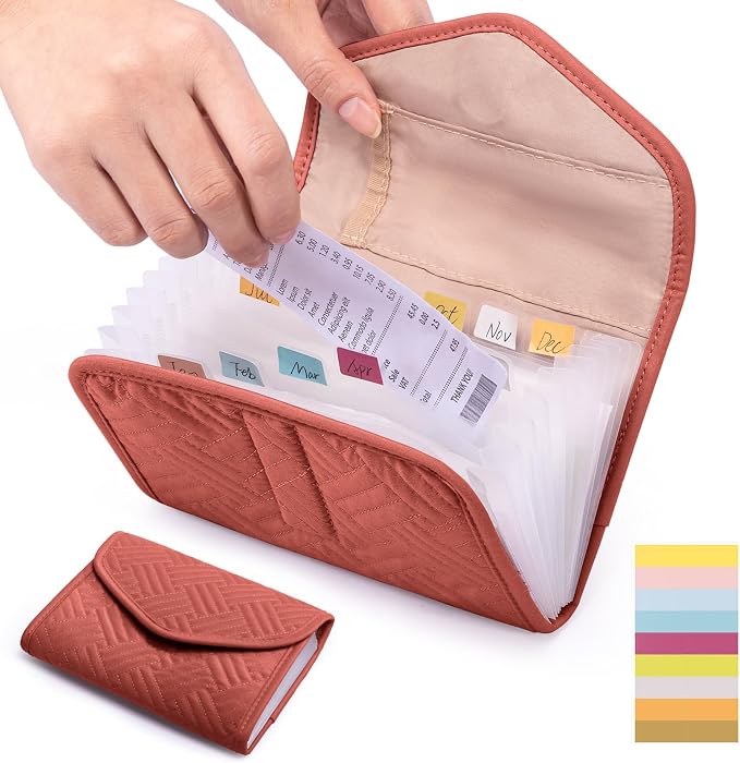 Fabric Receipt Organizer 7X5 by FRECOLSH