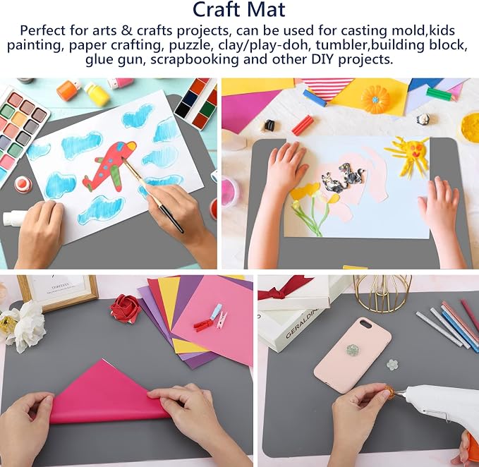 Gartful 2 Pack Silicone Crafting Mats, 15.7" x 11.8" Silicone Mat - Image 5