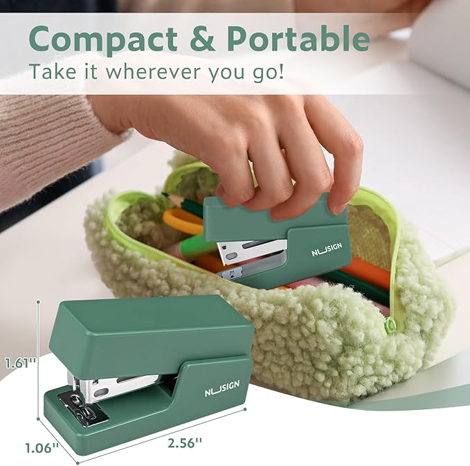 NUSIGN Mini Stapler with 830 Staples, Small Cute Desk Staplers, 25 Sheet - Image 7