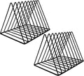 EASEPRES 9 Slot Magazine Rack Book Record Holder, Desktop Iron Storage Rack by EASEPRES