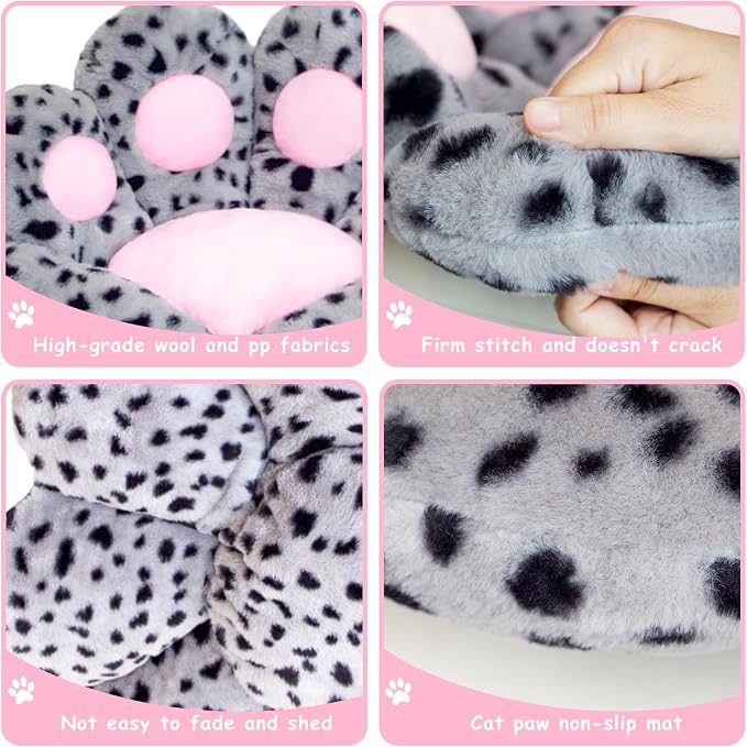 DOBUONO Cat Paw Cushion Kawaii Office Chair Cushion Comfy Plush Gaming Chair - Image 5