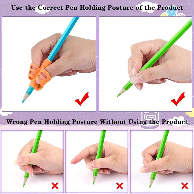 SANNIX 16 PCS Pencil Grips for Kids & Adults - Image 5