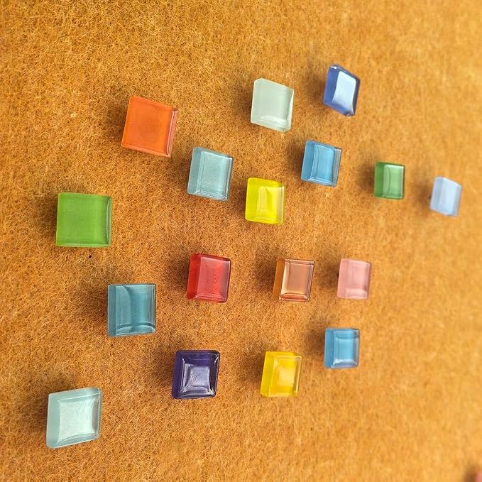 24pcs Decorative Push Pins Glass Square Multicolored Thumbtacks Thumb Tacks - Image 4