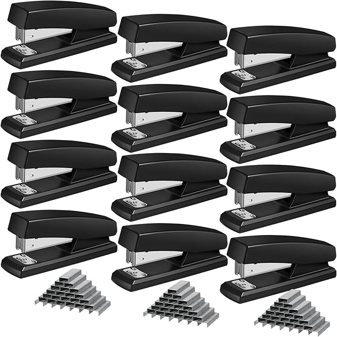 Yahenda 12 Pieces Metal Desktop Stapler by Yahenda