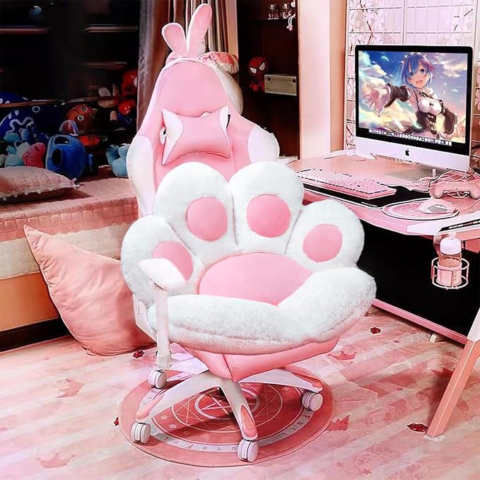DOBUONO Cat Paw Cushion Cute Chair Cushion Kawaii Plush Seat Cushions 28"x - Image 2