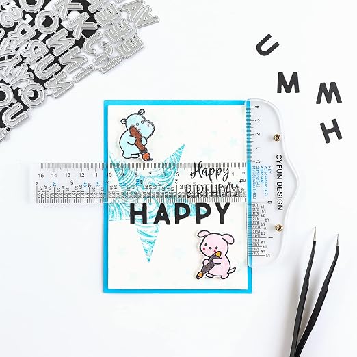 3PCS 6 Inches/15cm Acrylic Clear T-Square Ruler, Inches and Metric, Transparent - Image 8