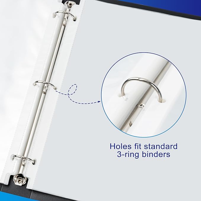 Aegero 130 Pack Clear Sheet Protectors, 8.5 x 11 inch Page Protectors - Image 3