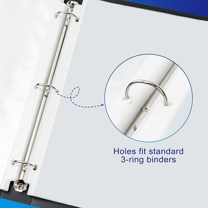 100 Pack Clear Sheet Protectors, 8.5 x 11 inch Page Protectors - Image 3