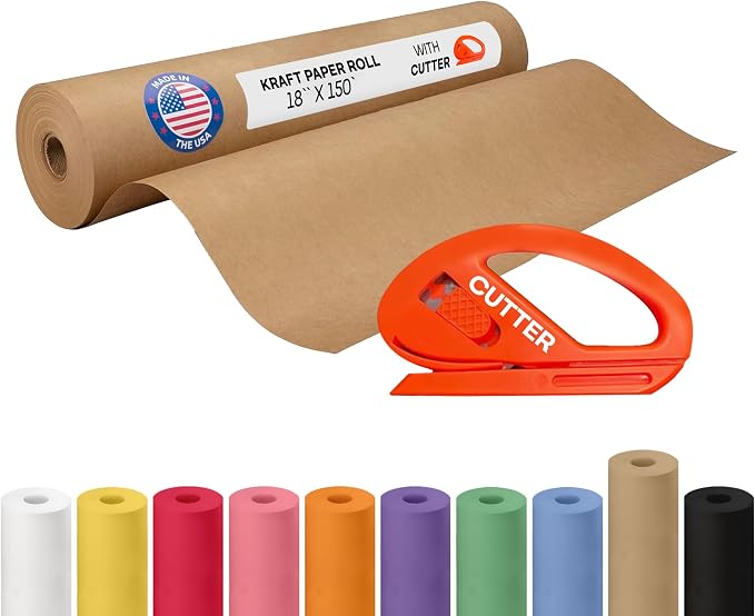 Brown Kraft Paper Roll 18" x 1800" by IDLPackaging