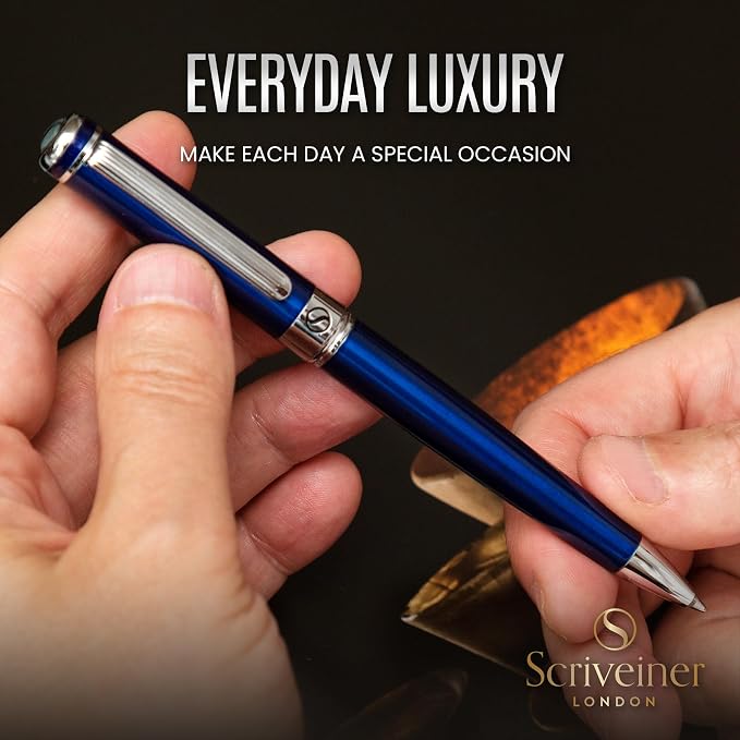 Scriveiner Midnight Blue Ballpoint Pen - Image 5