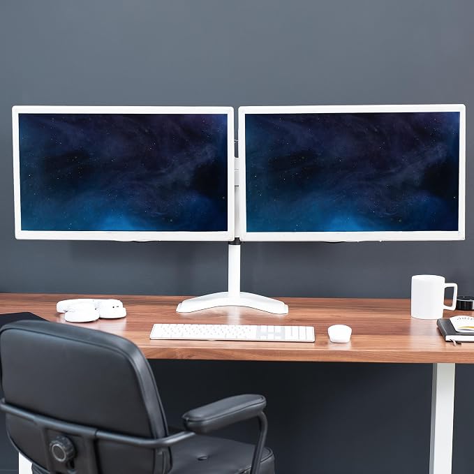 VIVO Dual LED LCD Monitor Free-Standing Desk Stand - Image 9