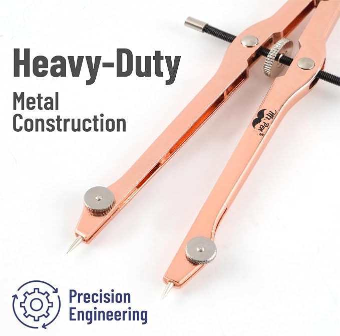 Mr. Pen- Geometry Set, Rose Gold & Pink | 6 Inch Swing Arm Protractor, Set - Image 7