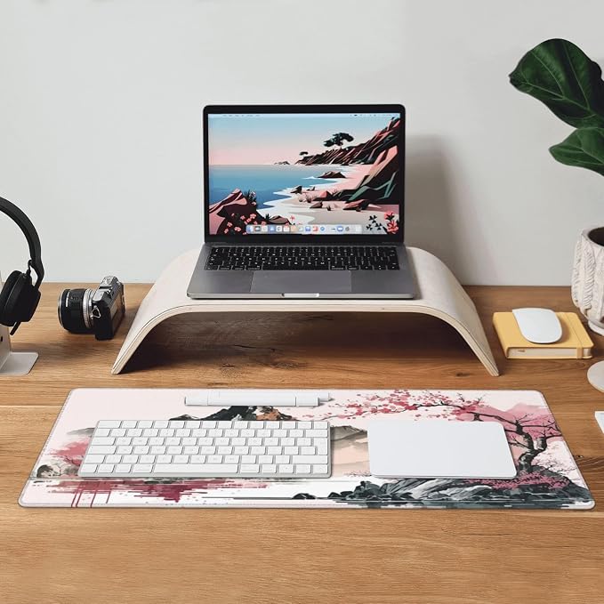 Watercolor Japanese Large Gaming Mouse Pad, Mouse Pad Gaming 31.5 x 11.8 in - Image 9