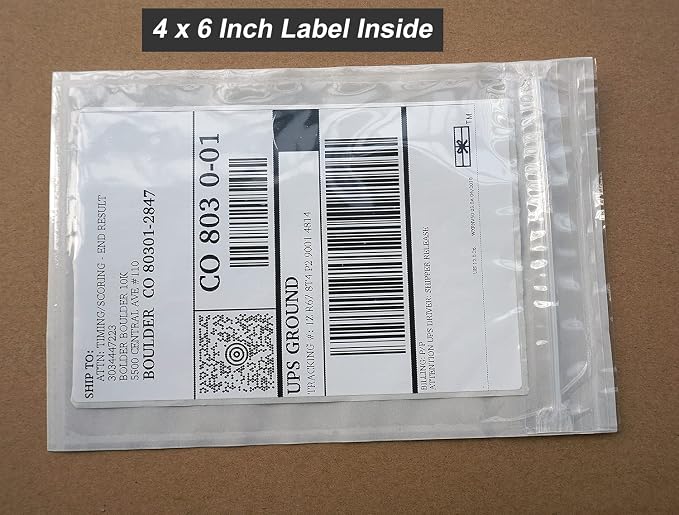 BEUYI Premium 5'' x 7.5'' Resealable Adhesive Shipping Label/documents Pouches - Image 2