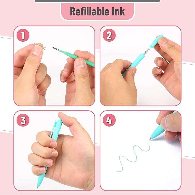 Mr. Pen- Retractable Gel Pens, 12 Pack, Fast Dry, Smooth Writing, Cute Pens - Image 5