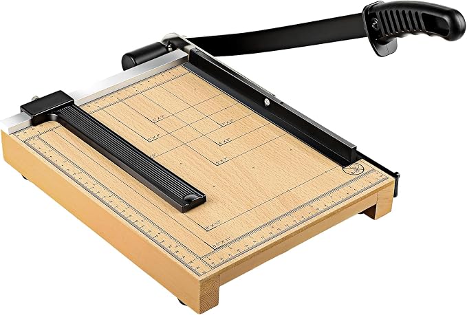 CreGear 12" Wood Paper Cutter, Heavy Duty Trimmer Cuts 12-16 Sheets | by Home