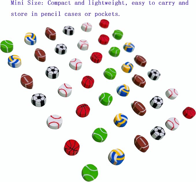 400PCS Mini Cute Ball Erasers for Kids Bulk, Fun Erasers for Classroom Back to - Image 4