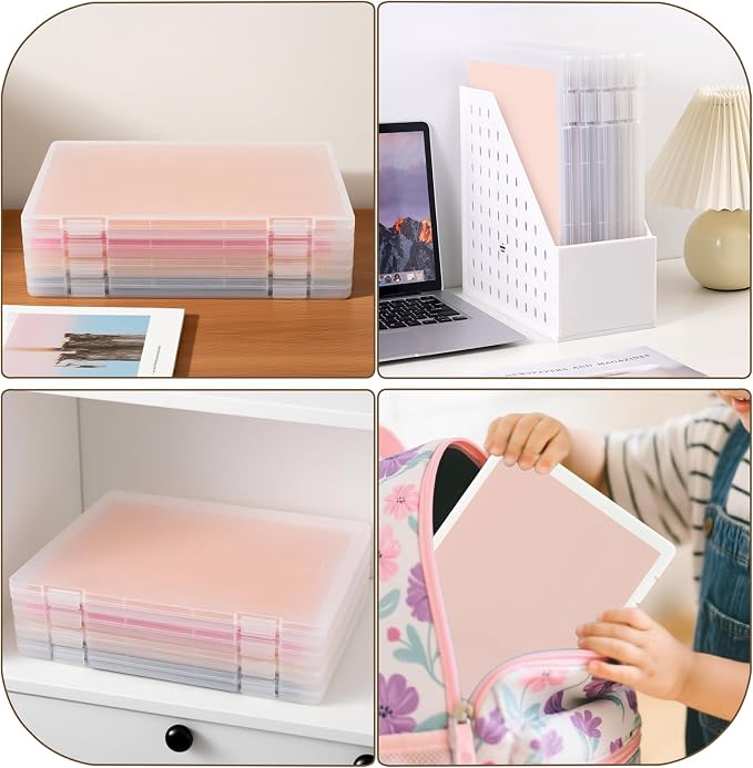 4 Pack A4 Frosted Paper Organizer Box, Project Scrapbook Paper Organizer - Image 5