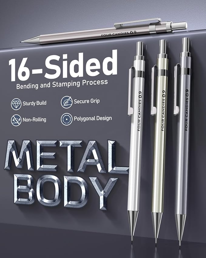 Four Candies 4PCS Metal Mechanical Pencil Set - Image 2