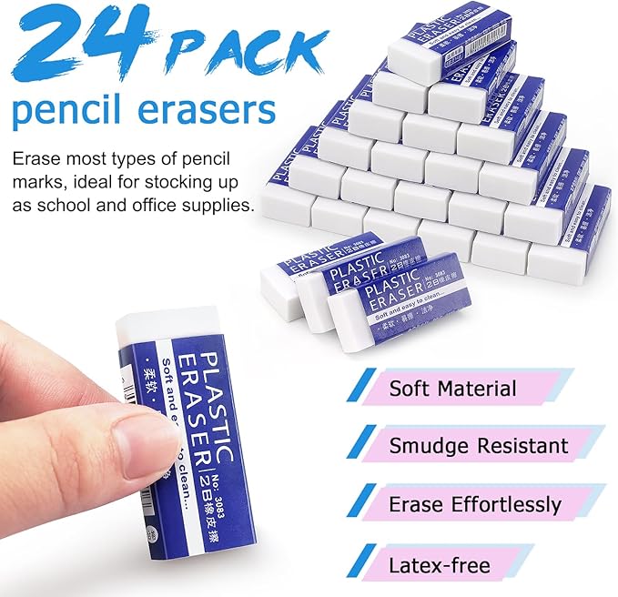 Tamaki Erasers, 24 Pack | Erasers - Image 3