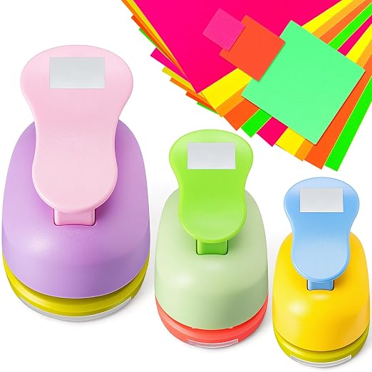 Chengu 3 Pack Square Craft Hole Punch 2, 1 and 5/8 Inch Punch Paper Punchers - Image 7