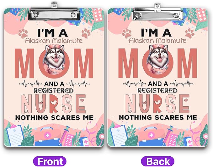 I'm a Alaskan Malamute Mom and a Registered Nurse Nothing Scares Me Acrylic - Image 2