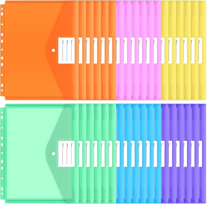 EOOUT 30pcs Binder Sleeves, Binder Pockets by EOOUT