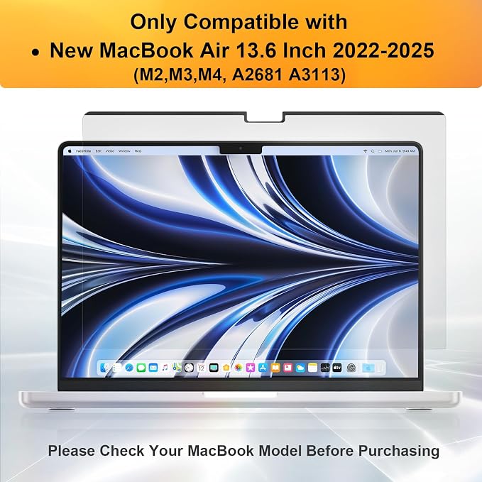 Magnetic Privacy Screen for MacBook Air 13.6 & 13 Inch 2022-2026, Matte - Image 6