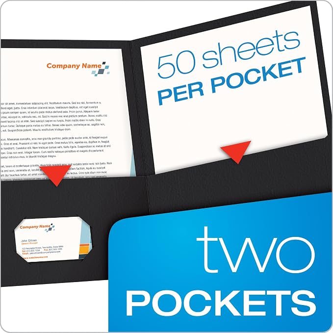 Oxford Twin-Pocket Folders, Textured Paper, Letter Size, Holds 100 Sheets - Image 3
