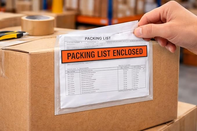100 Count Packing List Envelopes, 7.5 x 5.5 Inch Clear Adhesive Shipping Pouches - Image 8