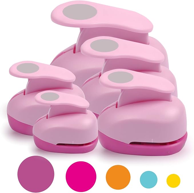 BearBoss 5 Pcs Craft Hole Punch, Handmade Scrapbook Paper Puncher, Different - Image 8