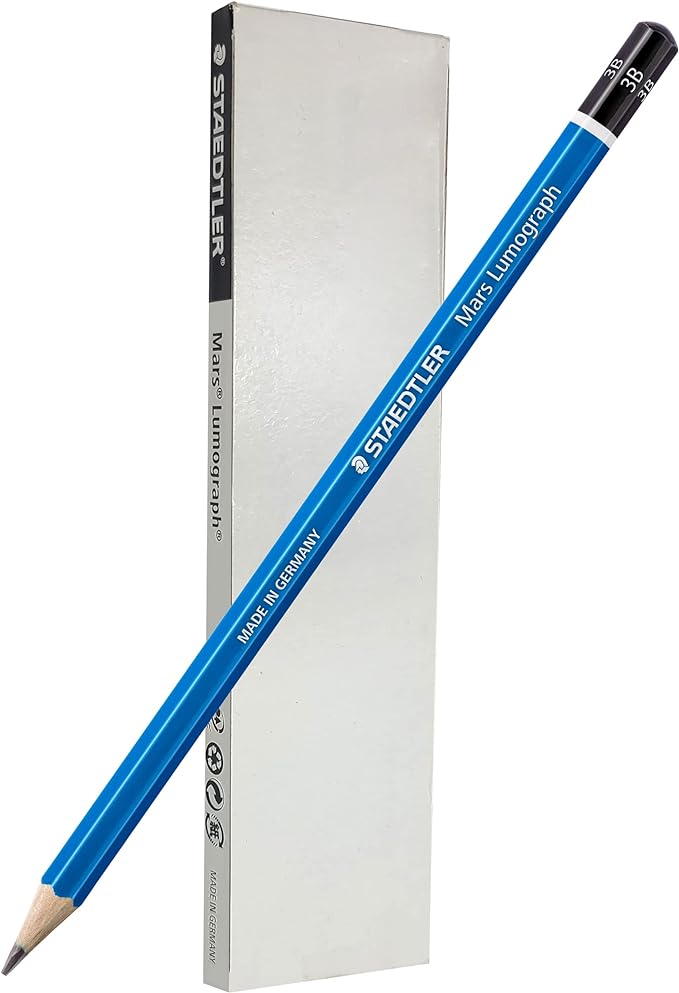 STAEDTLER Mars Lumograph 3B Graphite Art Drawing Pencil, 6 Pencils by Staedtler