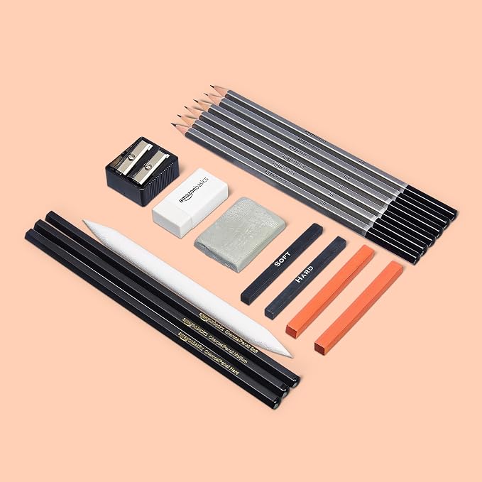Amazon Basics Sketching and Drawing Art Pencil Kit, 17-Piece Set by AmazonBasics