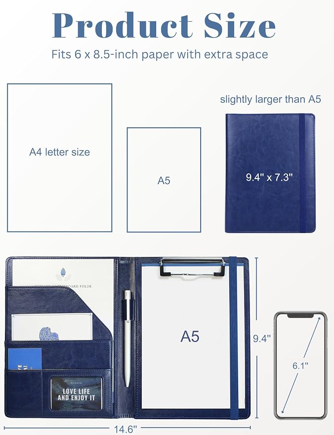 Small Padfolio Clipboard A5 Folder - Image 2