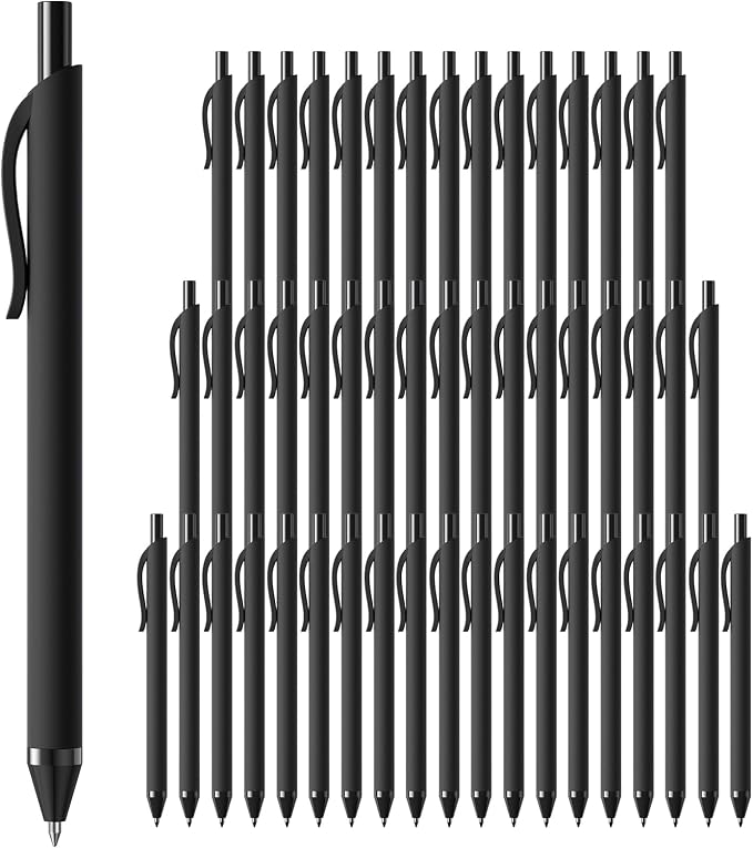 50 Pack Black Ink Pens by INKSLICK