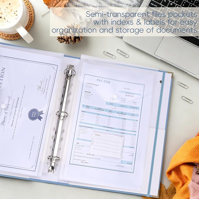 XKDOUS Important Document Organizer Emergency Binder Life Organizer Folio - Image 6