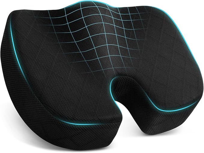 TushGuard Office/ Car Seat Cushion, Non-Slip Sciatica & Back Coccyx Tailbone by TushGuardSeatCushonsPillows