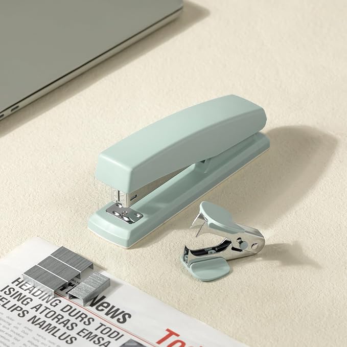 Deli Stapler, Desktop Stapler, Office Staplers, 25 Sheet Capacity, Includes - Image 6